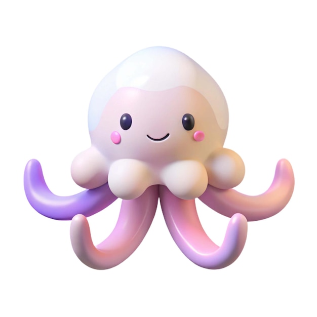 an octopus with a purple octopus on its face