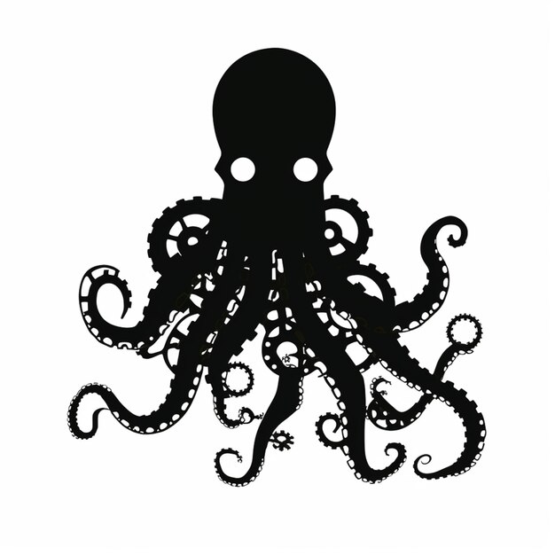 octopus with a skull and tentacles generative ai