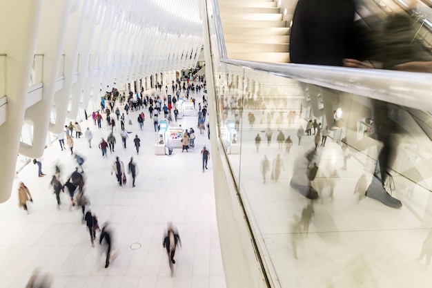 Oculus station in new york busy crowded afternoon