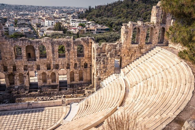 Odeon van Herodes Atticus op de Akropolis Athene Griekenland