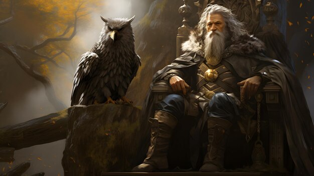 odin guardian of arkell in the style of object portraiture specialist_vikings_valhalla