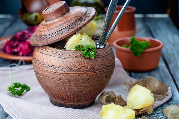 Oekraïense nationale gerecht is gebakken aardappelen