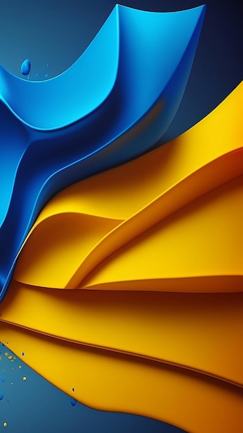 Oekraïne blauwe en gele abstracte verticale achtergrond Generatieve AI