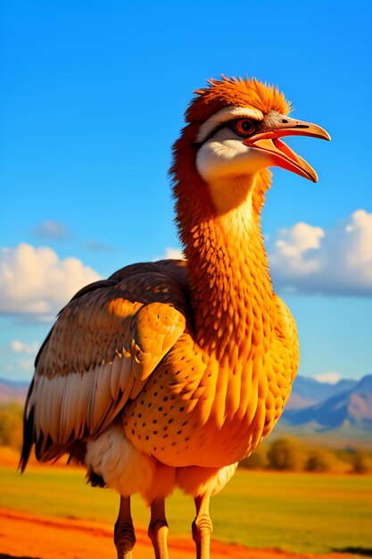 Foto oestrus grote vogel dier behang achtergrond illustratie sterk lichaam hardlopen met hoge snelheid