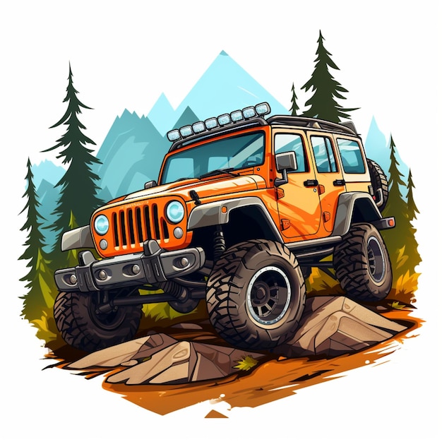 Photo off road cartoon logo