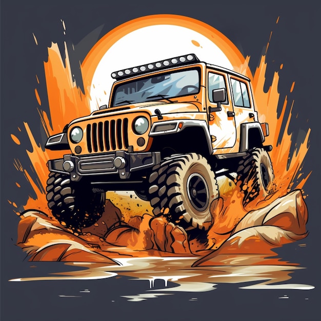 off road cartoon logo