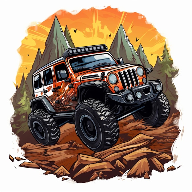 off road cartoon logo