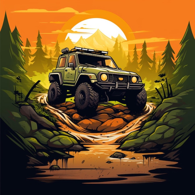 off road cartoon logo