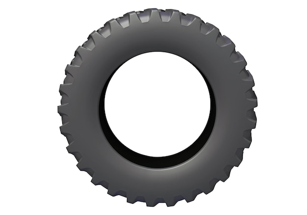 Off road tire d rendering on white background