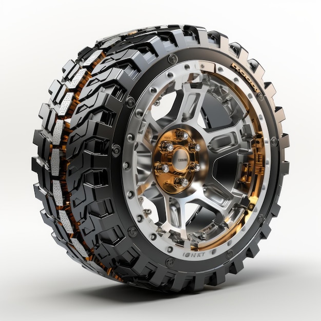 Off Road Tire Design On White Background