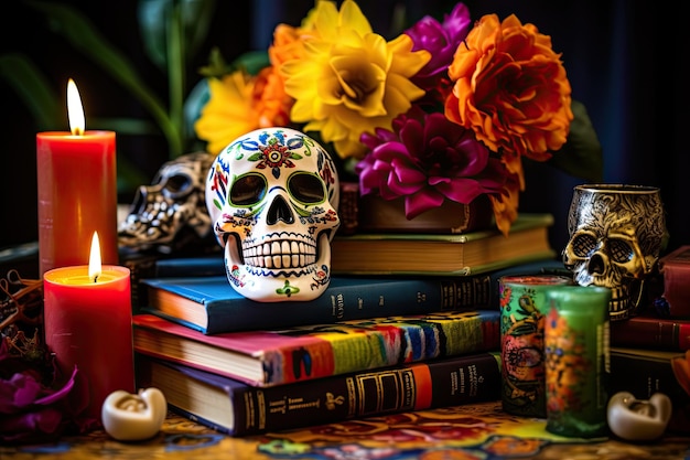 Offering of Favorite Books Day of the Dead