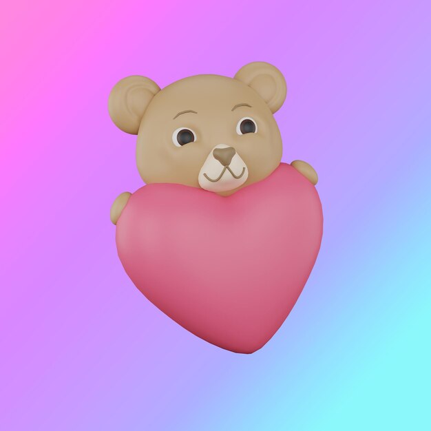 Offering ones love with bear heart