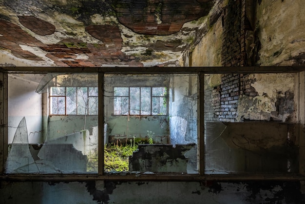 Office in abandoned aircraft factory