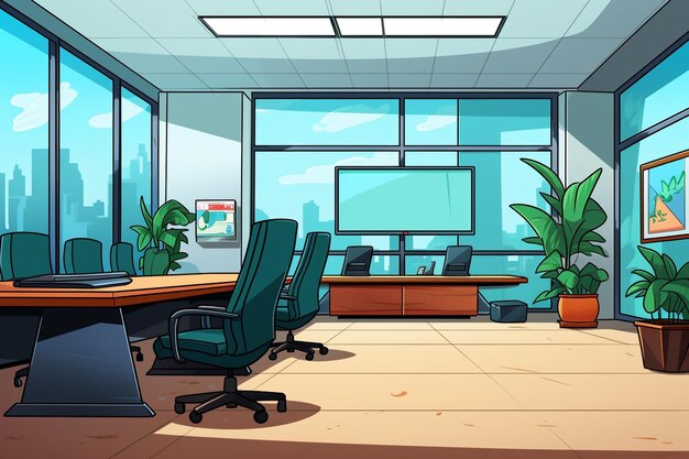 Office background for video conferencing