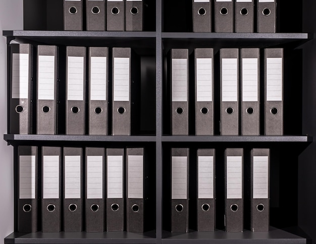 Office binders shelf