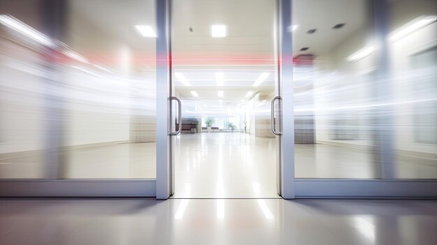 Photo office blurred interior door