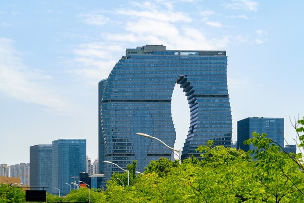 Office building of financial center, Binjiang District, Hangzhou, China