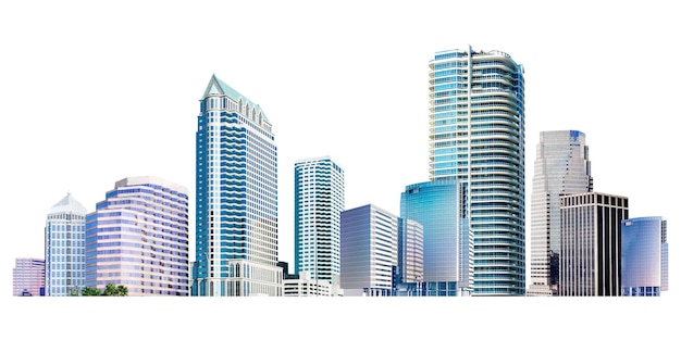 office buildings png sticker skyline skyscrapers transparent background
