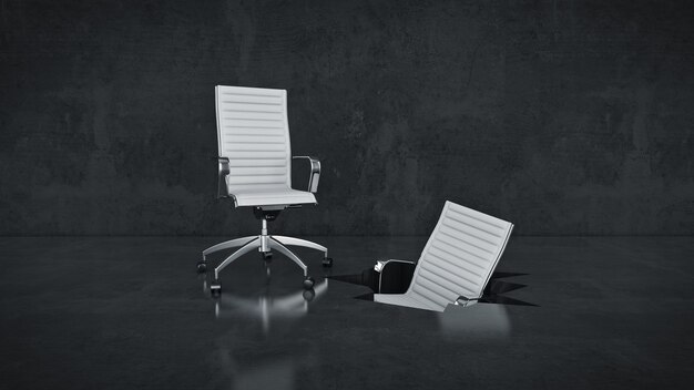 Office chair concept  3d rendering