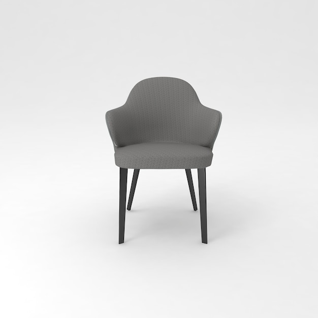 Офисный стул, вид спереди, современная дизайнерская мебель, стул на белом фоне