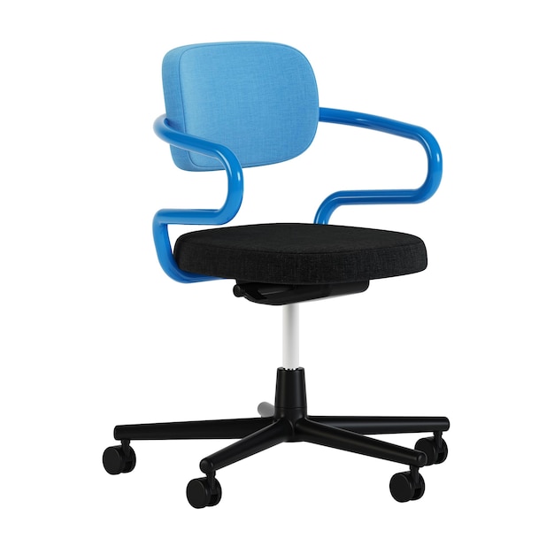 Photo office chair isolated on white background. 3d rendering.