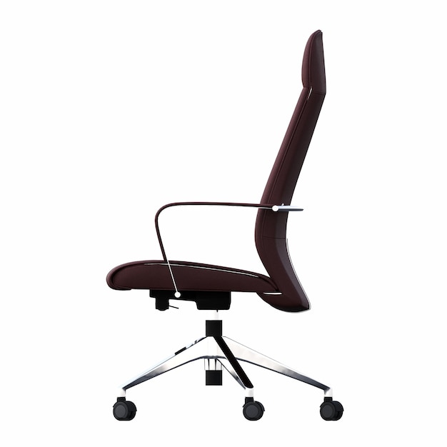 office chair isolated on white background, interior furniture, 3D illustration, cg render