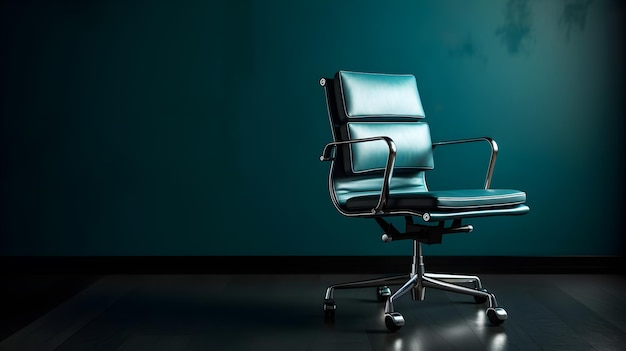 Office chair with dark background