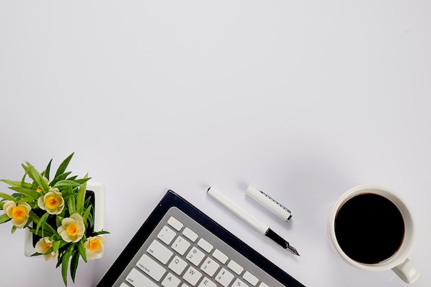 office elements on white background