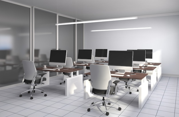 Office interior. 3D illustration