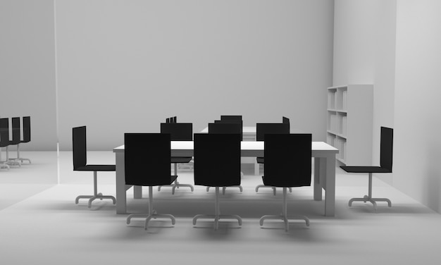 Office interior. 3D illustration