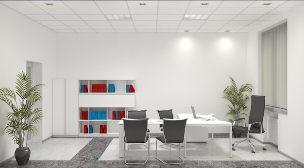 office interior visualization 3D illustration