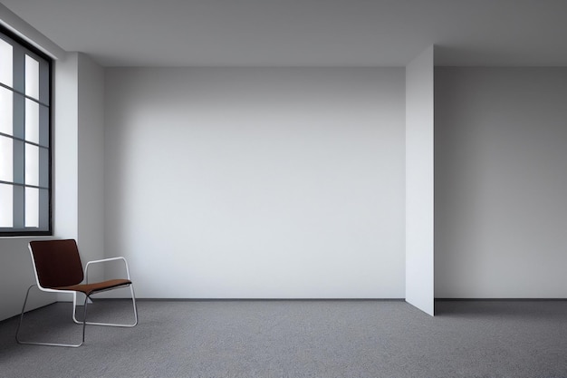 Photo office interior with furniture and paraphernalia office mockup with table and chairs open space