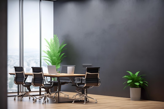 office manager business room with minimalist interior design