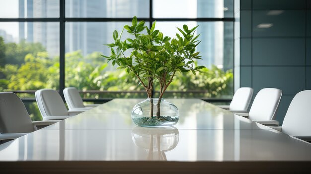 Photo office meeting room clean minimal and blur background