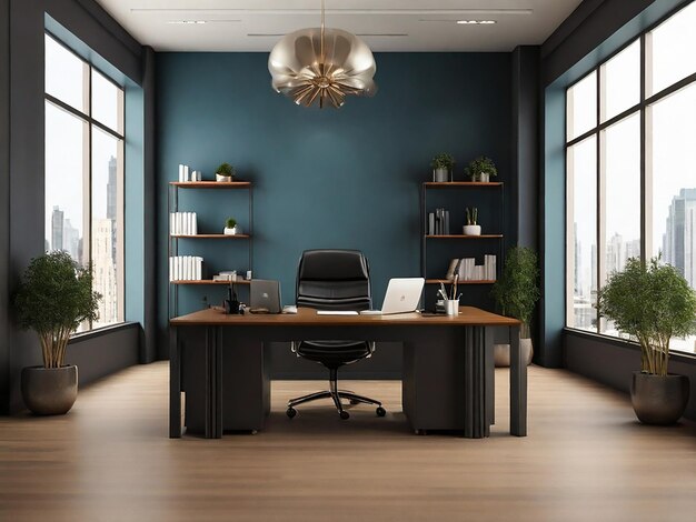 office room background photo in jpg generated ai