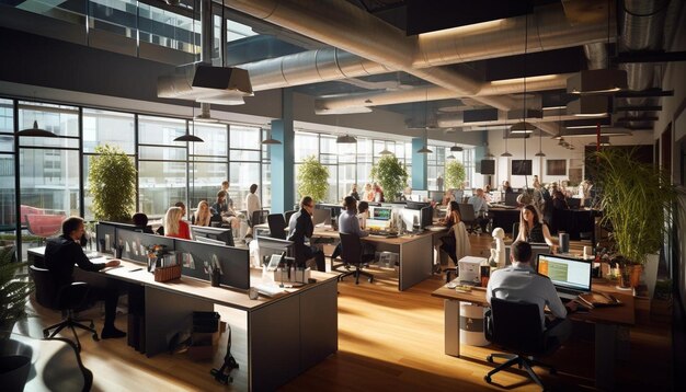 office space with people in the background