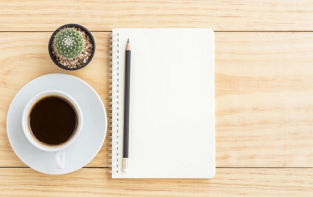 office supplies and stationery with computer on wood table