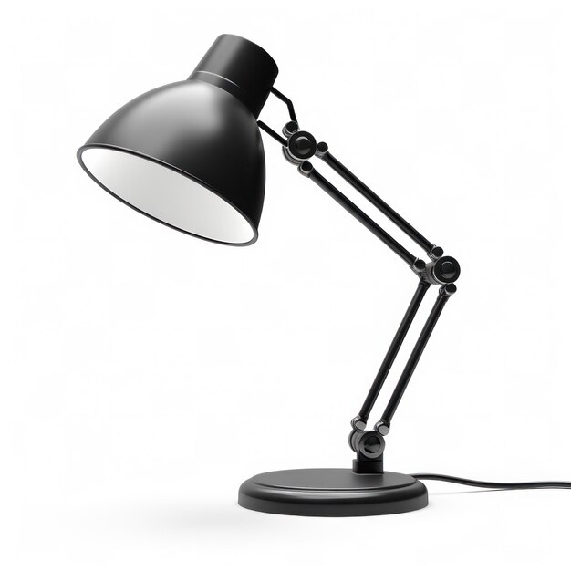 Office table lamp isolated