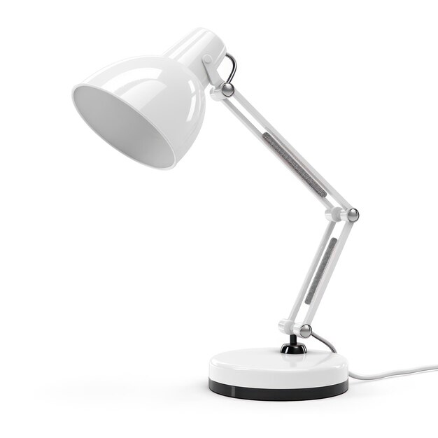 Office table lamp isolated