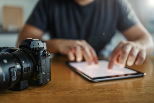 Photo office table of the photographer