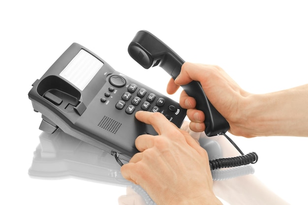 Office telephone with hands