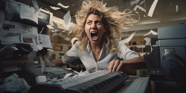 office worker hysteria Generative AI