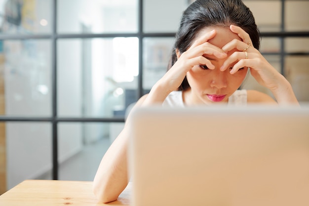 Office worker working on computer