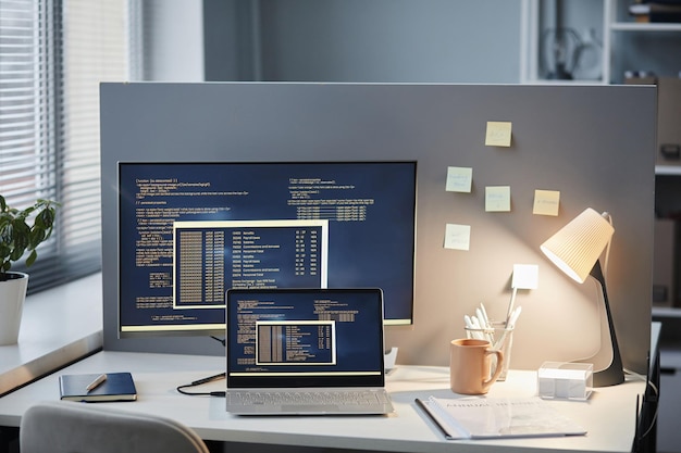 コンピュータ画面のコードラインでオフィスワークプレイスを設定する