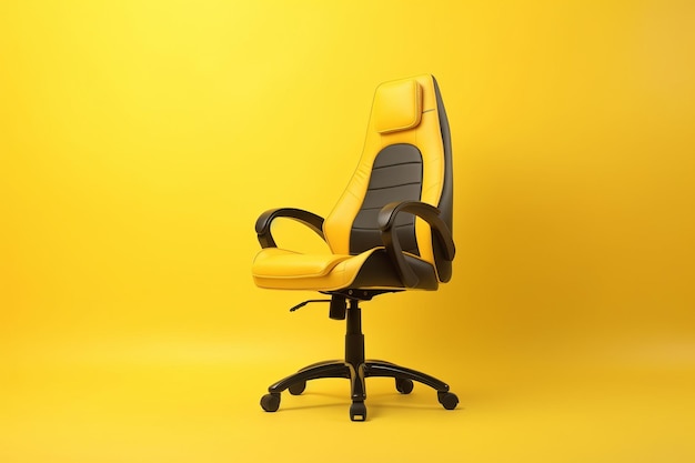 Office yellow gaming chair generate ai