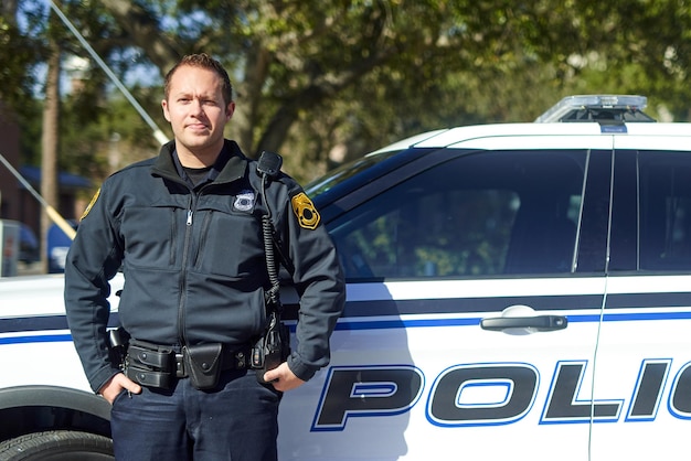 An officer you can trust Cropped portrait of a handsome young policeman out on patrol