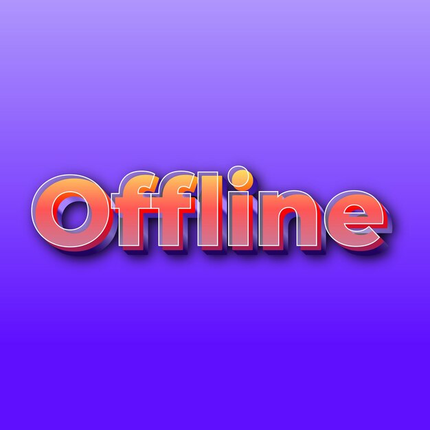 OfflineText effect JPG gradient purple background card photo