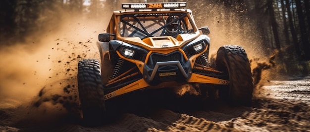 offroad buggy car professional photo smoke dynamic in motion track sport speed photography