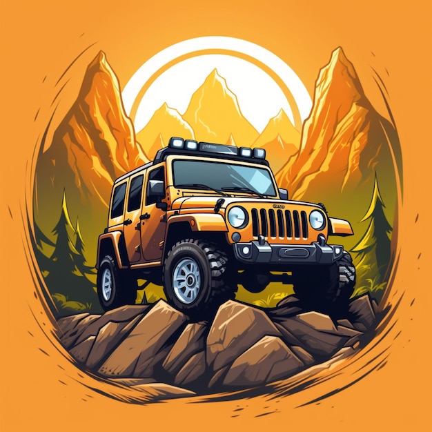 offroad cartoon logo