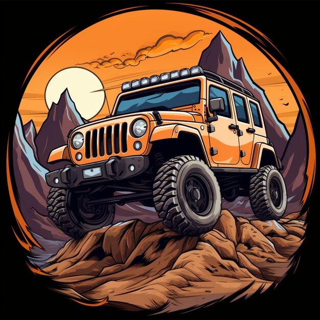 offroad cartoon logo